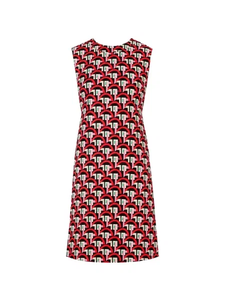 Rochie mini Laura Urbinati fără mâneci cu imagine cu imprimeu geometric negru