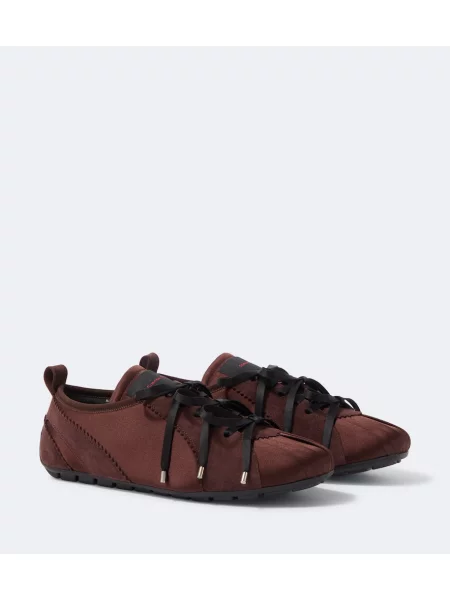 Sneakerși Simone Rocha din piele de căprioară maro