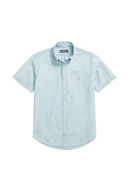 Tricou polo Polo Ralph Lauren cu autograf cu 5 buzunare în carouri gri
