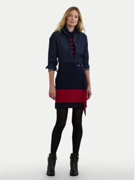 LAUREN RALPH LAUREN džínová košile Tmavomodrá