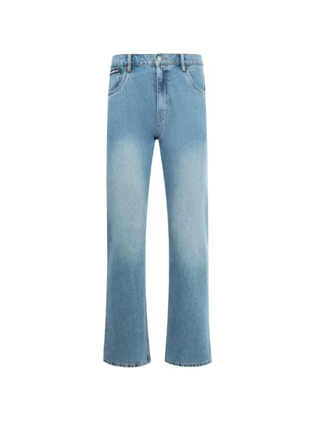 Džíny Pleasures s výšivkou modré