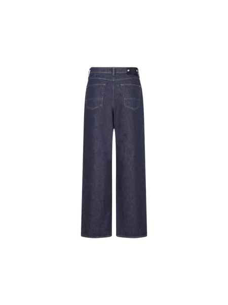 Jeansy straight leg Stone Island z kamieniami niebieskie