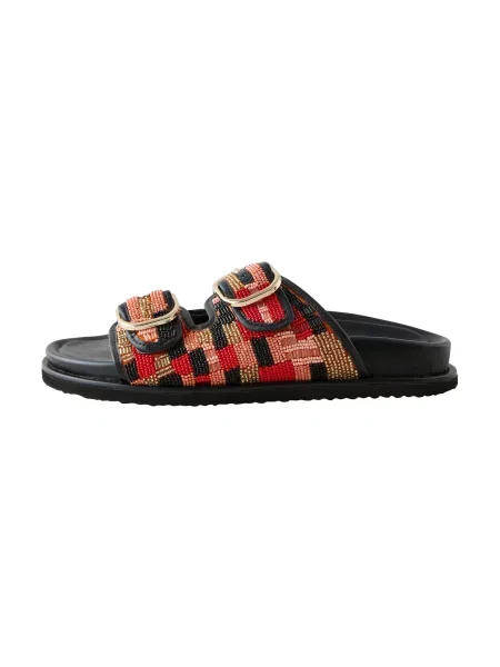 Next Papucs Forever Comfort arany / korál / piros fekete