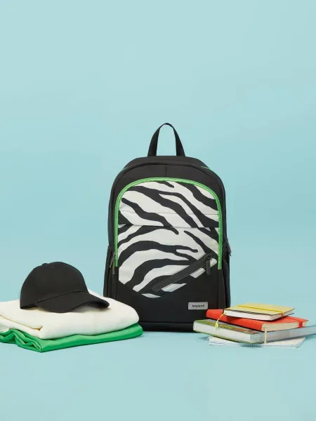 Bagland Рюкзак Унісекс Білий/чорний Поліестер/нейлон білий