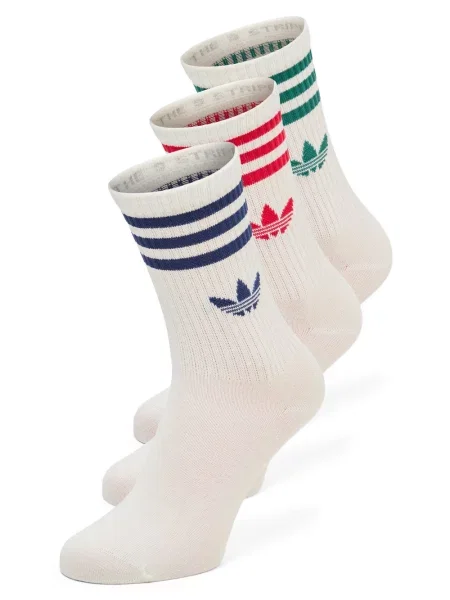 Skarpety Adidas Originals w paski białe
