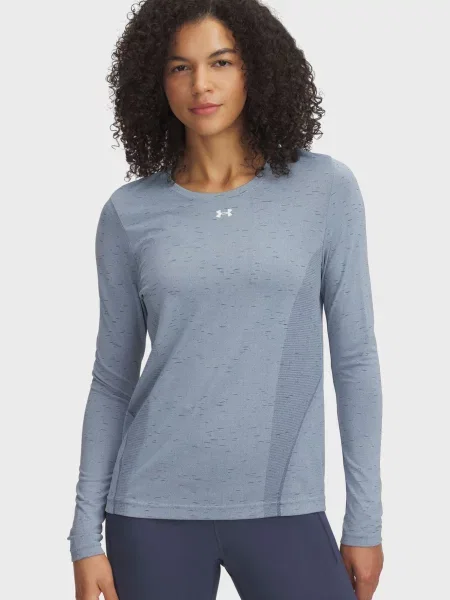 Безшовний лонгслів Under Armour блакитний