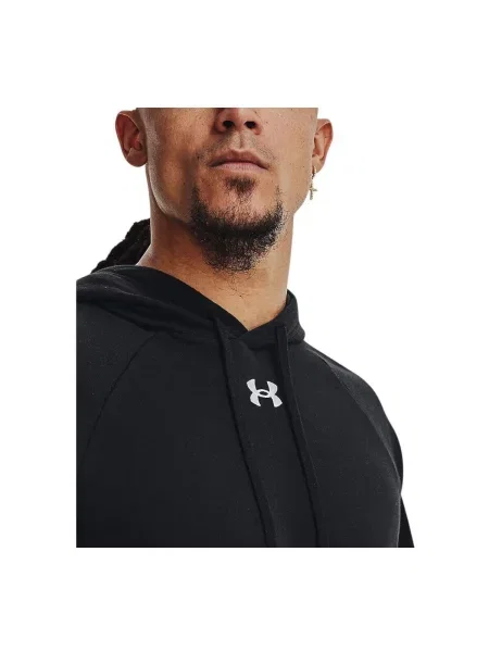 Fleecová mikina s kapucňou Under Armour čierna