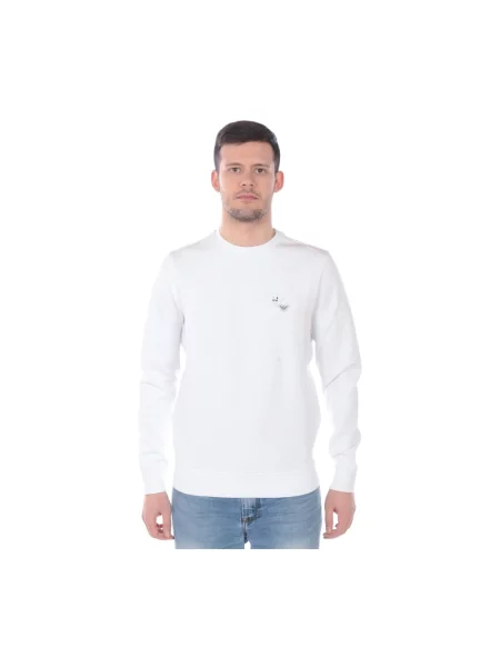 Bluza z kapturem Emporio Armani z kapturem biała