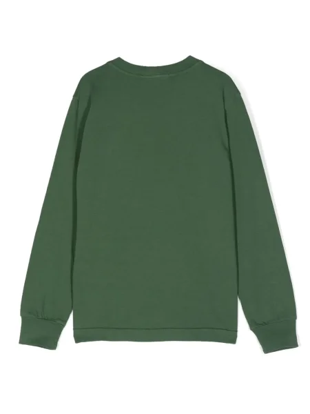 Dětska mikina bez kapuce Stone Island zelená