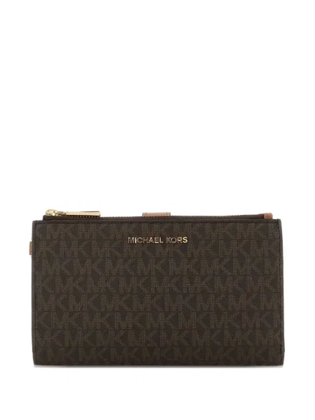 Portofel Michael Michael Kors cu imagine din canvas maro