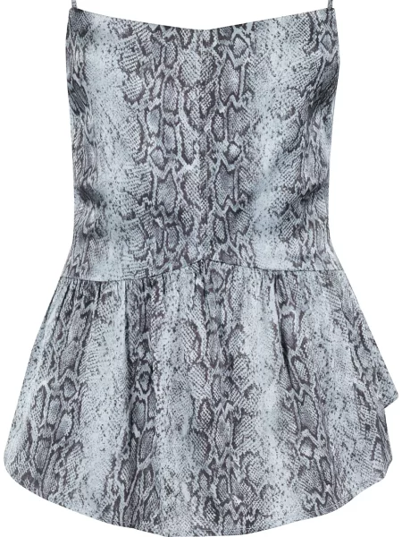 Top Ganni cu imagine albastru