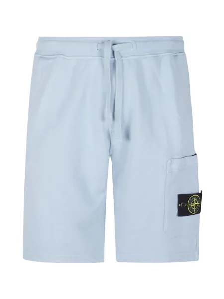 Pantaloni scurți Stone Island cu strasuri albastru