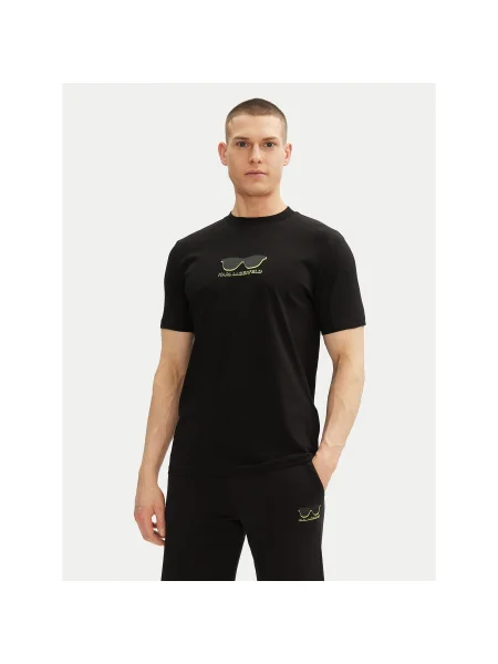 KARL LAGERFELD Póló Regular Fit fekete