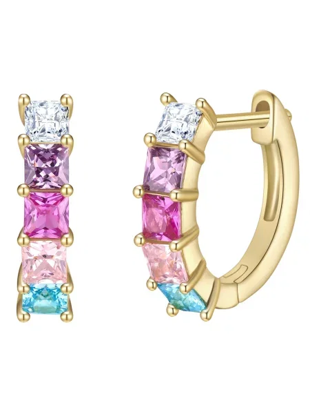 Yokoamii Cercei aqua / galben auriu / roz / transparent albastru