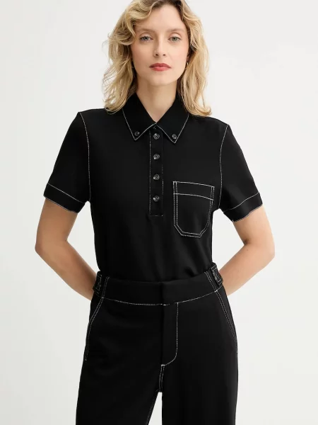 Rag & Bone tricou polo negru