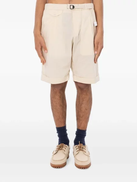 Cu centură pantaloni scurți White Sand alb