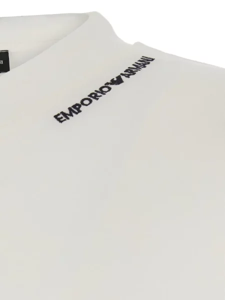 Μακρύς μπλούζα Emporio Armani με κέντημα λευκό