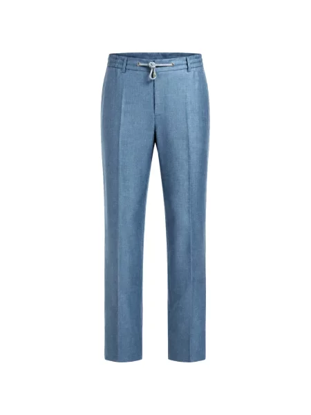 Pantaloni Eleventy cu cordon albastru
