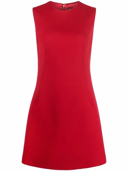 Rochie mini Dolce & Gabbana de lână fără mâneci roșu