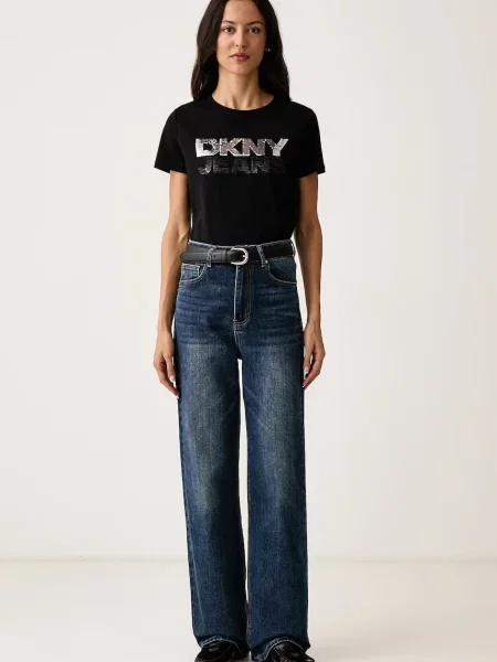 DKNY tricou pentru femei cu negru
