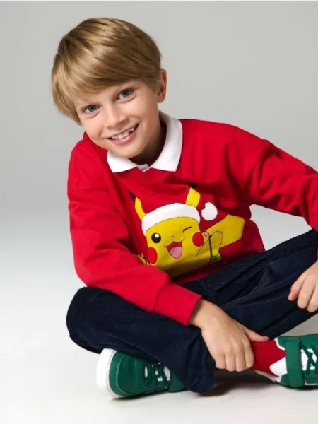 Sinsay Mikina s potiskem Pokemon červená