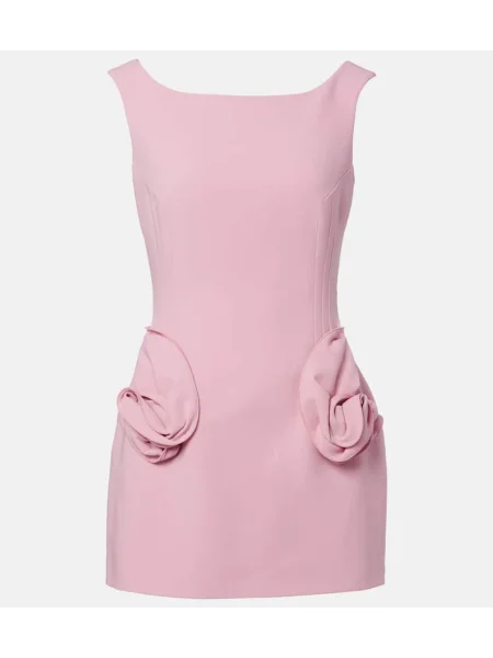 Sukienka Magda Butrym wełniana w kwiatki różowa