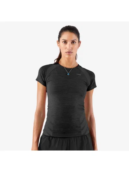 Koszulka do biegania Kiprun Run Comfort slim czarna