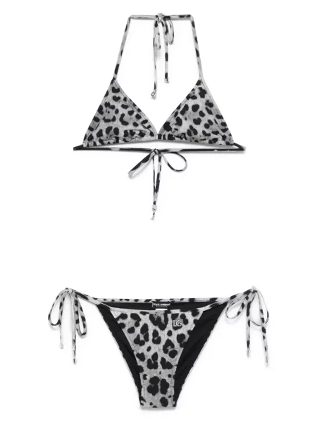 Bikini Dolce & Gabbana cu imagine cu model leopard gri