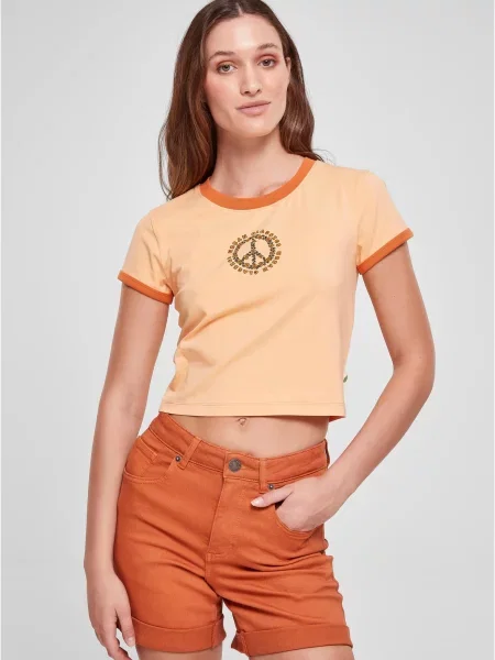 Majica Urban Classics od jersey ošišan narančasta