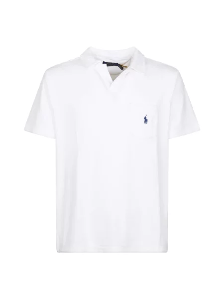 Koszulka polo Polo Ralph Lauren frotte biała
