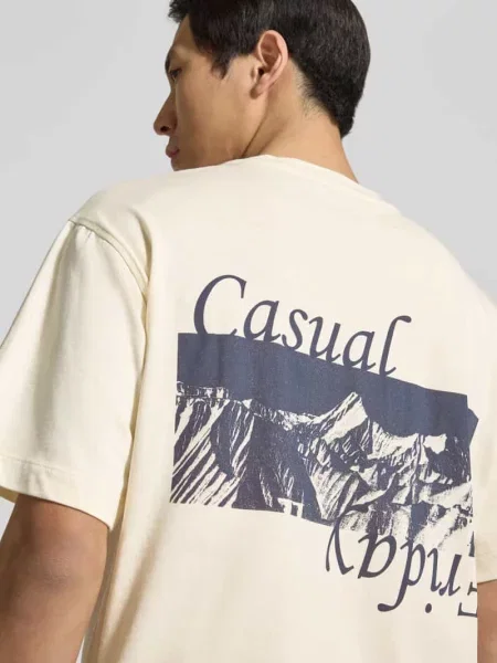 T-shirt z czystej bawełny model KARLBERG' Casual Friday