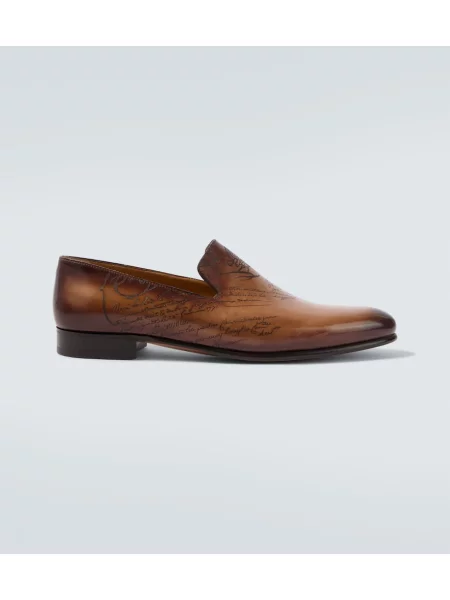 Pantofi loafer Berluti din piele maro