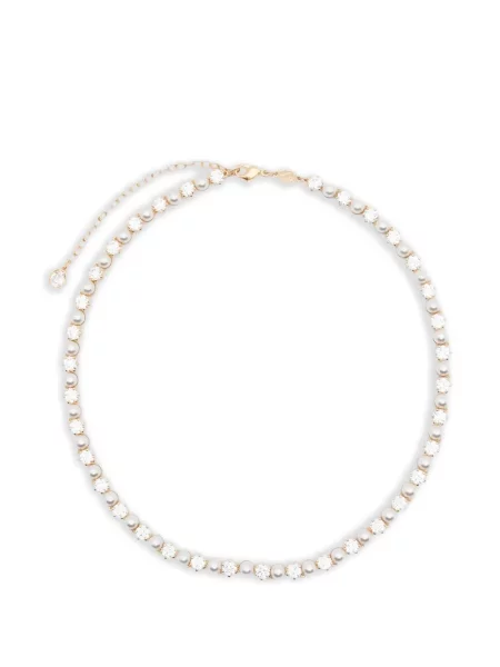 Colier Swarovski cu perle auriu