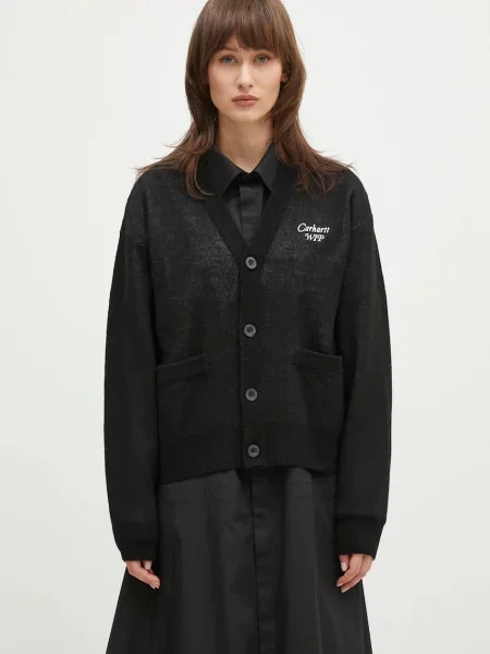 Carhartt WIP cardigan din amestec de lana Harttbreaker Cardigan negru