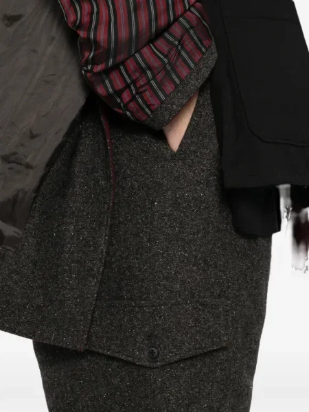 Панталон Yohji Yamamoto от туид кафяво