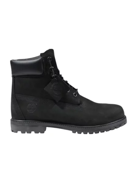 Botki Timberland na płaskim obcasie wodoszczelne czarne