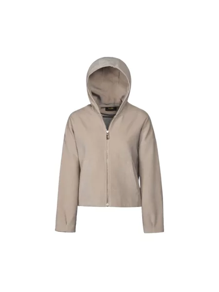 Bluza z kapturem Moorer z kapturem beżowa