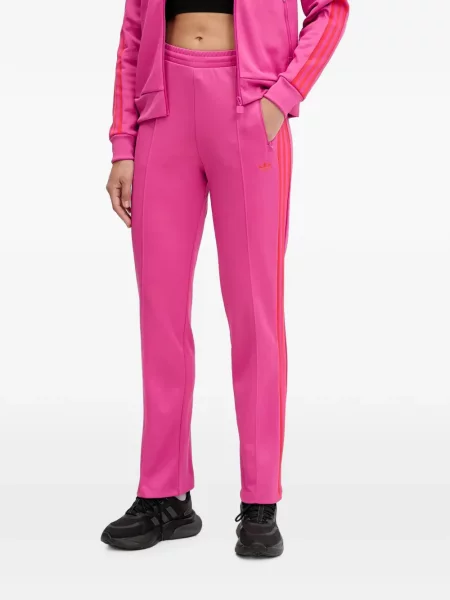 Pantaloni Adidas cu dungi cu autograf alergare albastru
