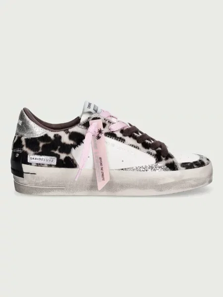 Crime London DELUXE WEDGE sneakers pentru femei din piele alb