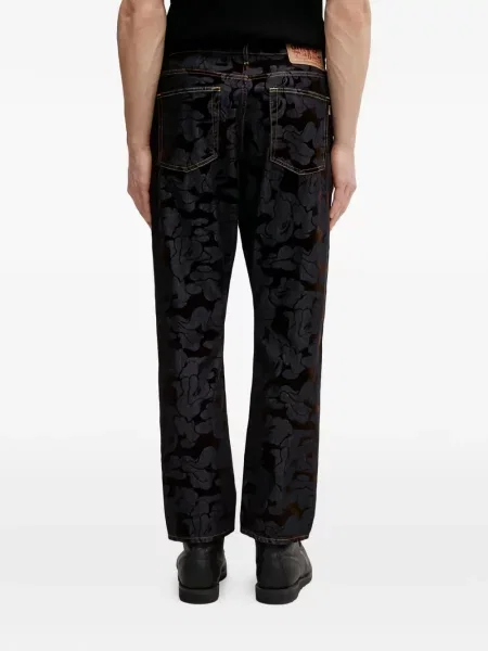 Blugi A Bathing Ape® cu model floral cu imagine albastru
