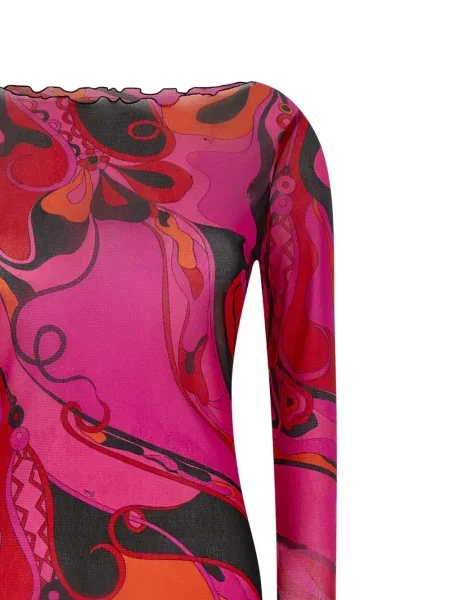 Rochie midi Pucci cu imagine roz