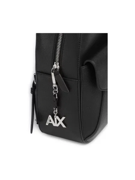 Batoh Armani Exchange z ekologickej kože čierna