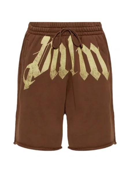 Pantaloni scurți Palm Angels cu imagine maro