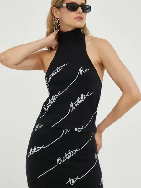 Rotate rochie mini mulata negru