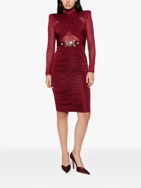 Rochie mini Babylone Paris cu volane roșu