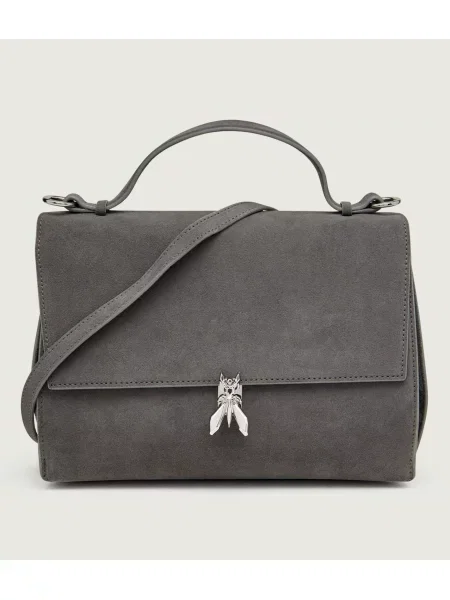 Rucsac Patrizia Pepe din piele business gri