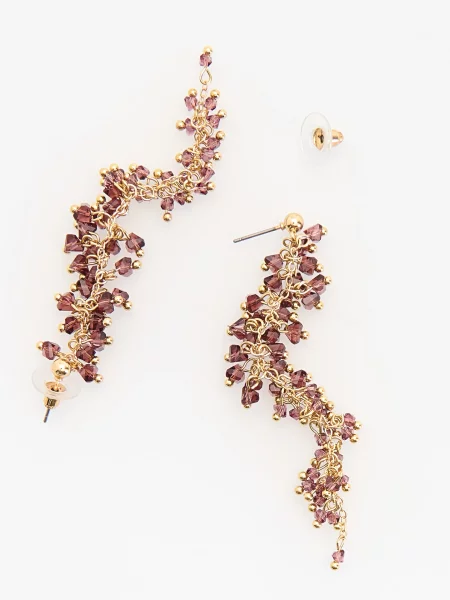 Серьги Reserved фиолетовые
