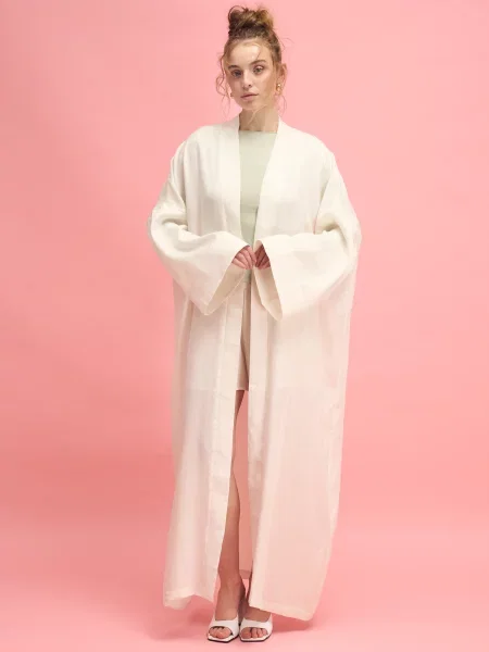 Халат Leinle NUA молочний ліоцелл/віскоза