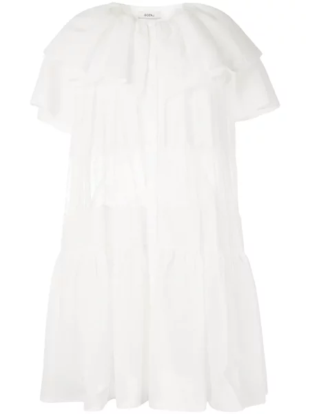 Warstwowa mały sukienka mini Goen.j garniturowa biała