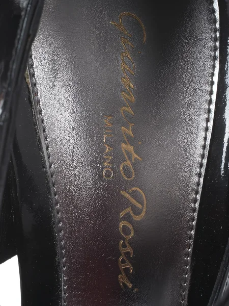 Кожени сандали Gianvito Rossi черно